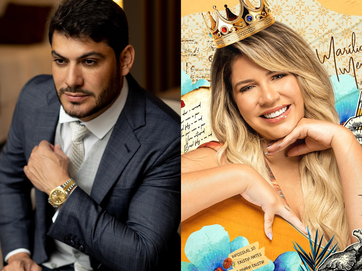 Yugnir Ângelo e Marília Mendonça (Fotos: Reprodução/Instagram @yugnir @mariliamendoncacantora)